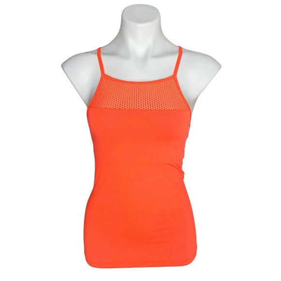 Lorna Jane Mesh-Yoke Keyhole Tank Bra Combo in Washed Coral - Picture 2 of 9